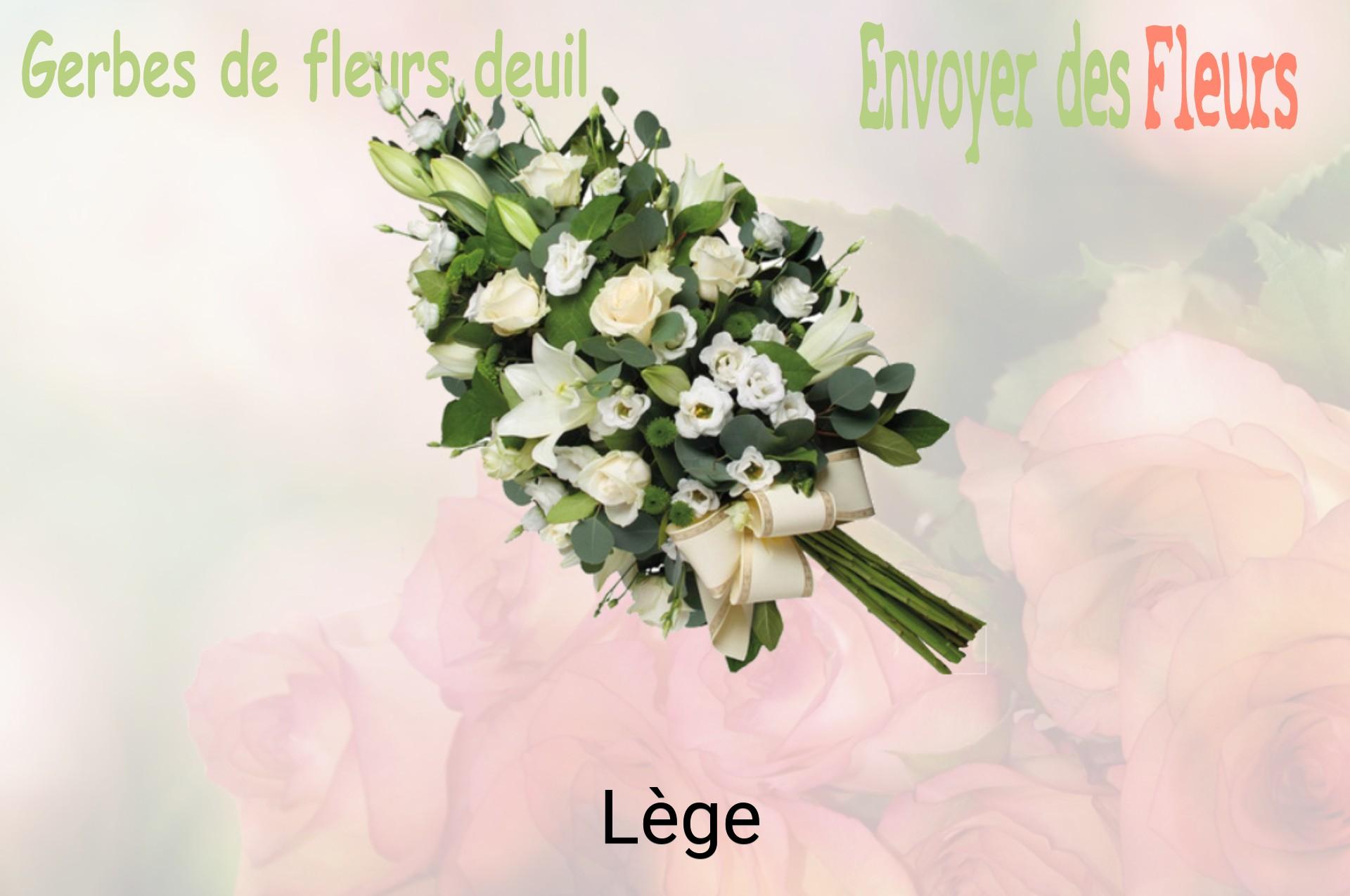 Gerbe de fleurs de deuil livrée à Lège